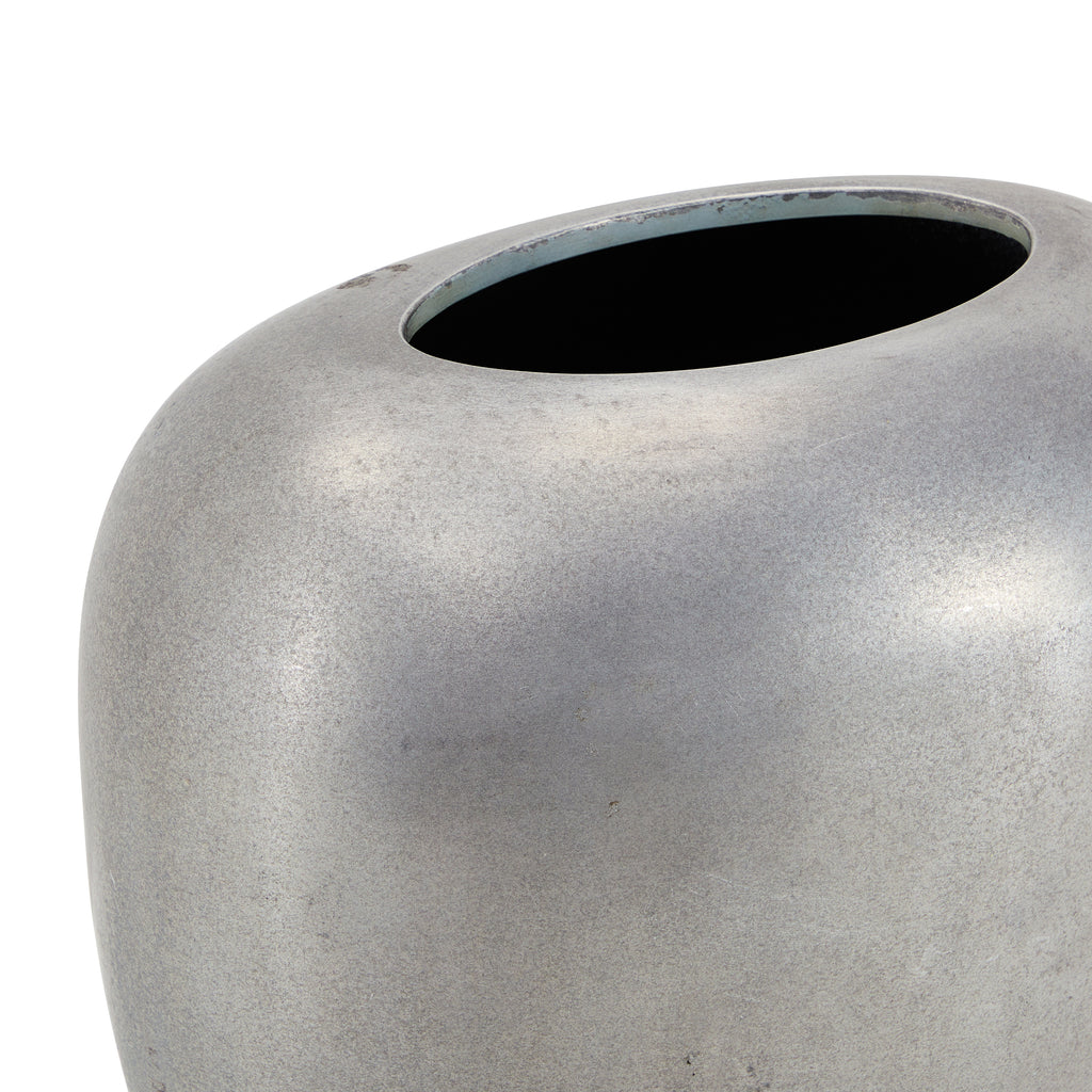 Silver Futuristic Deco Vase
