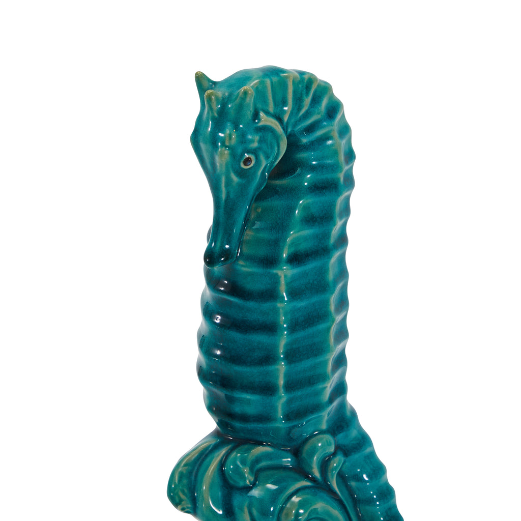 Blue Seahorse Table Sculpture Small