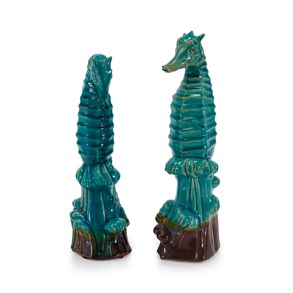 Blue Seahorse Table Sculpture Large