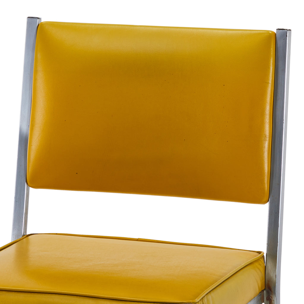 Yellow Vinyl Metal Stacking Chair