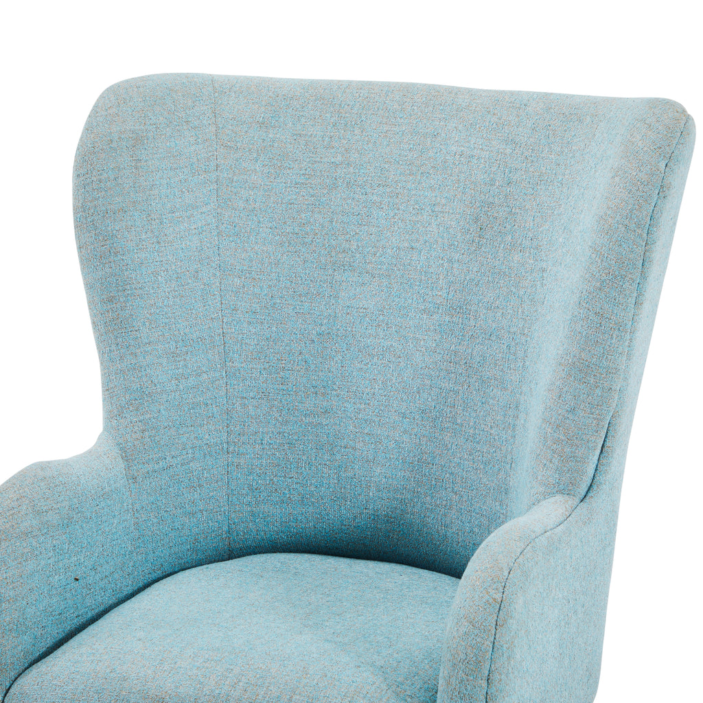 Blue Boucle Arm Chair