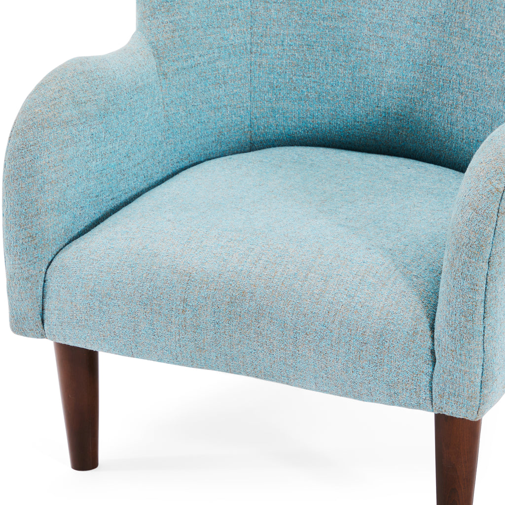 Blue Boucle Arm Chair