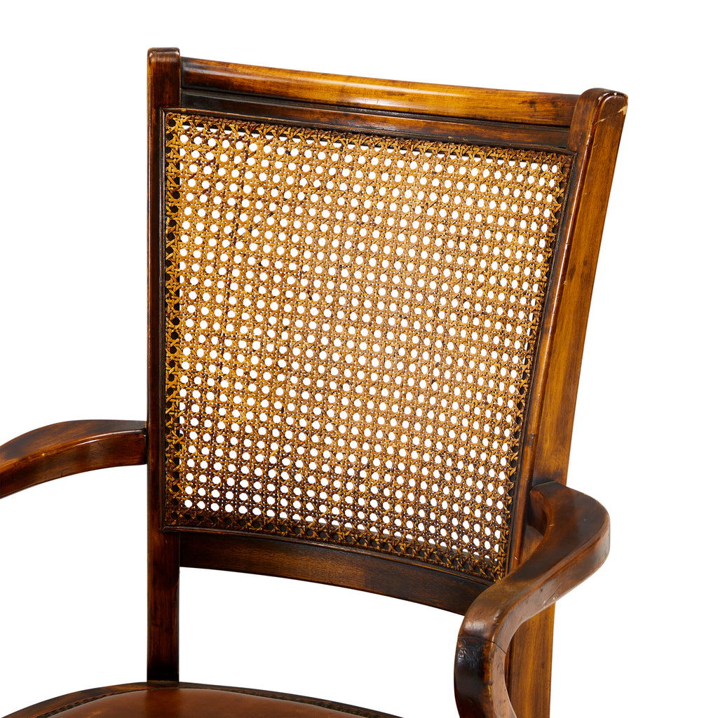 Wood & Cane Vintage Office Chair