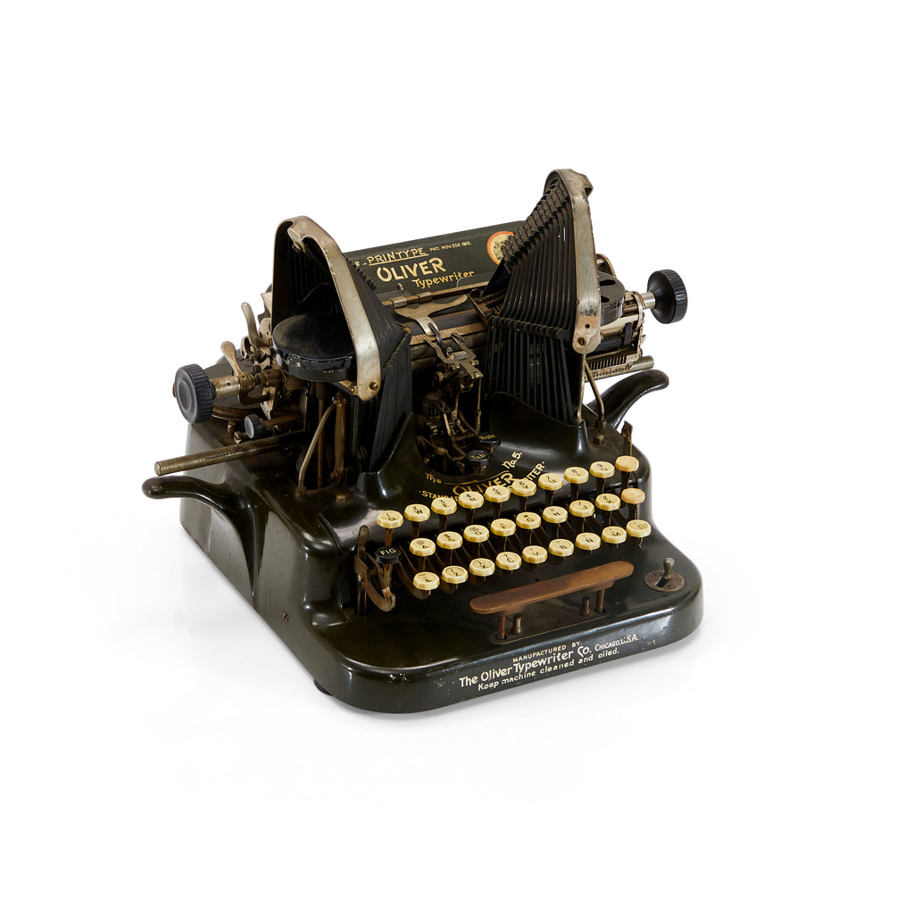 Black & Green Oliver No. 5 Vintage Typewriter (Downkey)