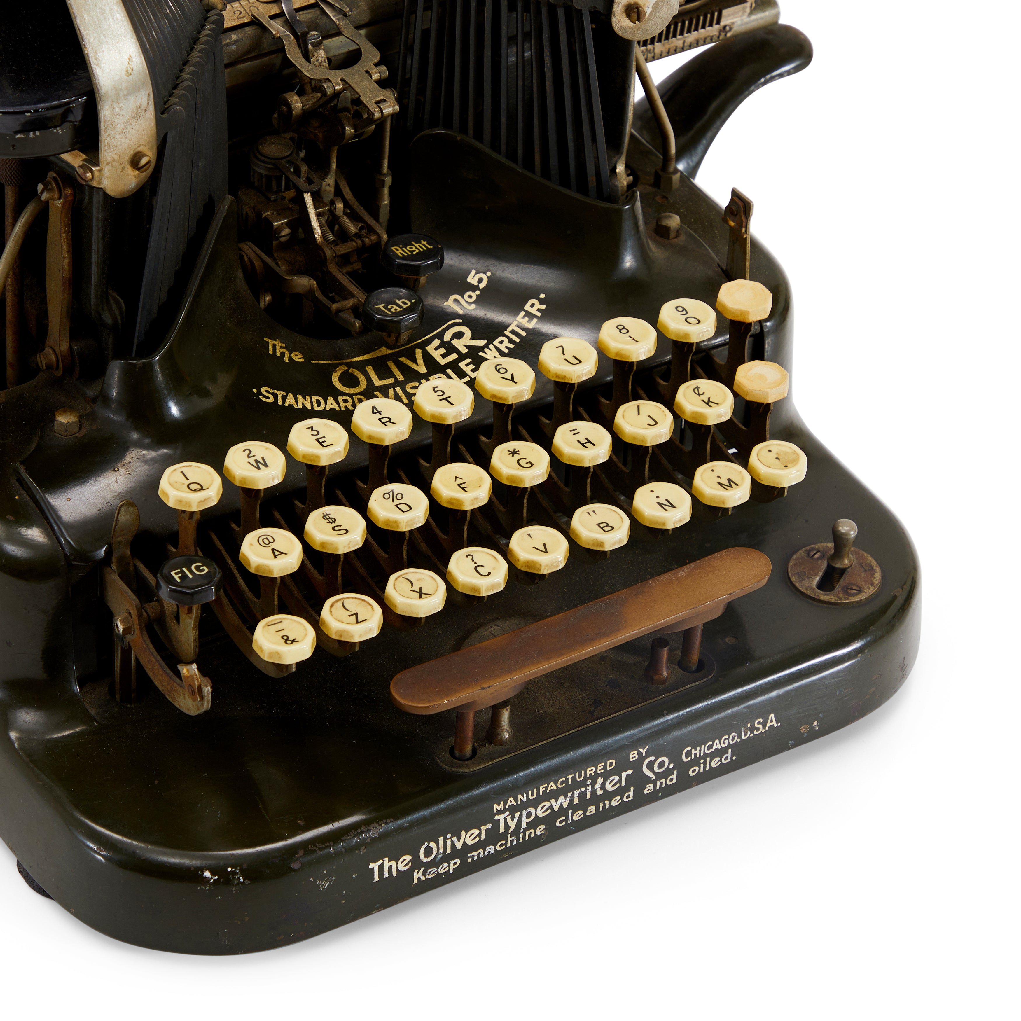Black & Green Oliver No. 5 Vintage Typewriter (Downkey) - Gil