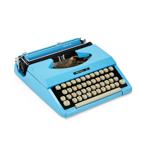 Blue Royal Fiesta IV Typewriter