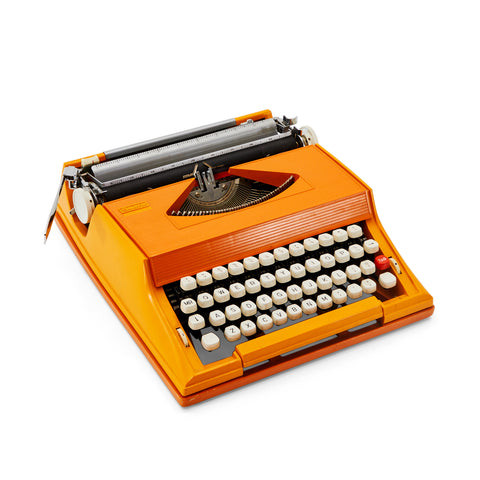 Orange Sears Portable Typewriter