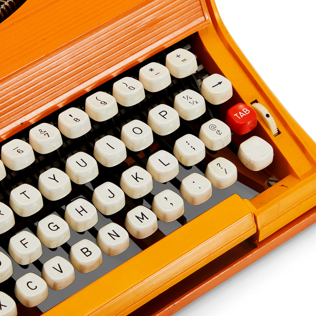 Orange Sears Portable Typewriter