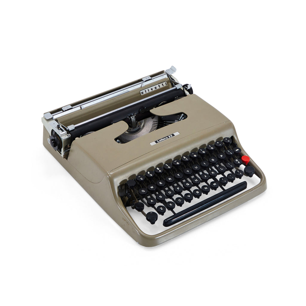 Grey Olivetti Lettera 22 Typewriter