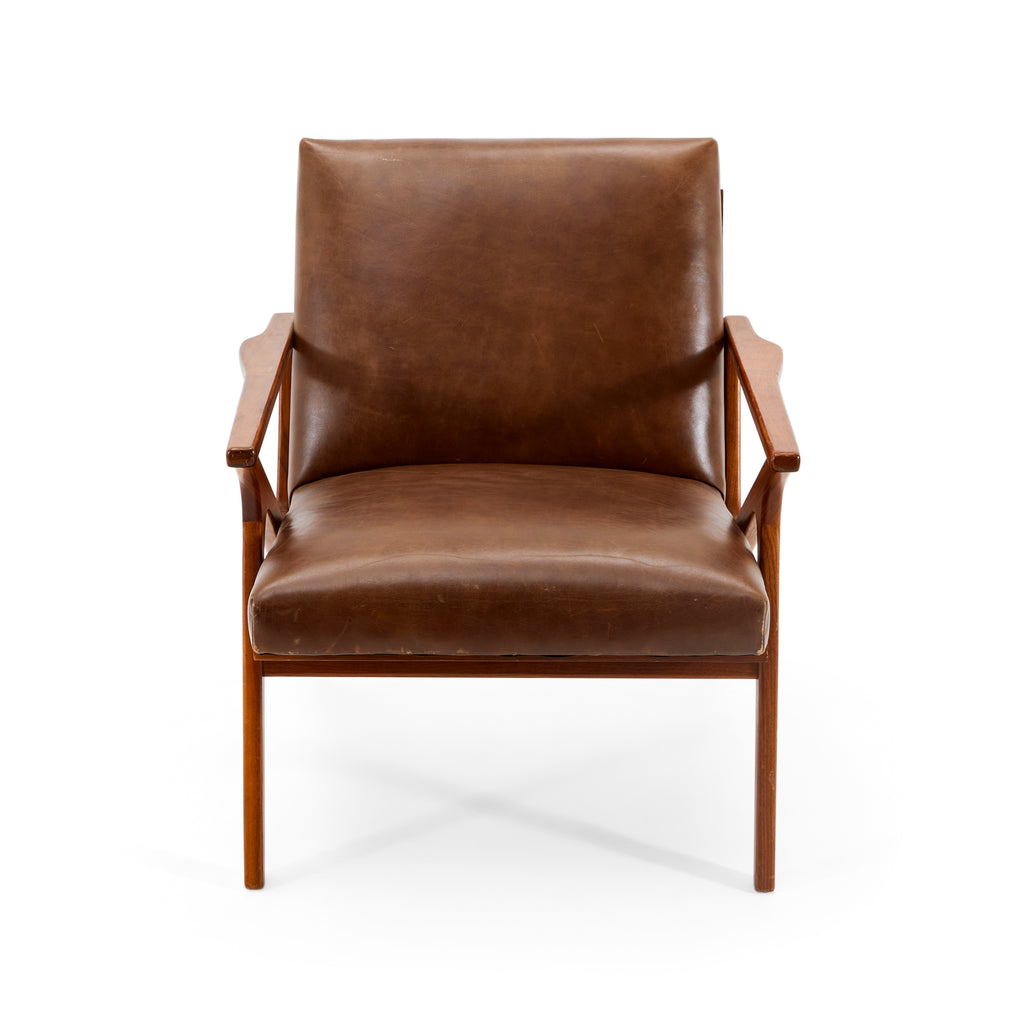 Brown Leather Cavett Lounge Chair