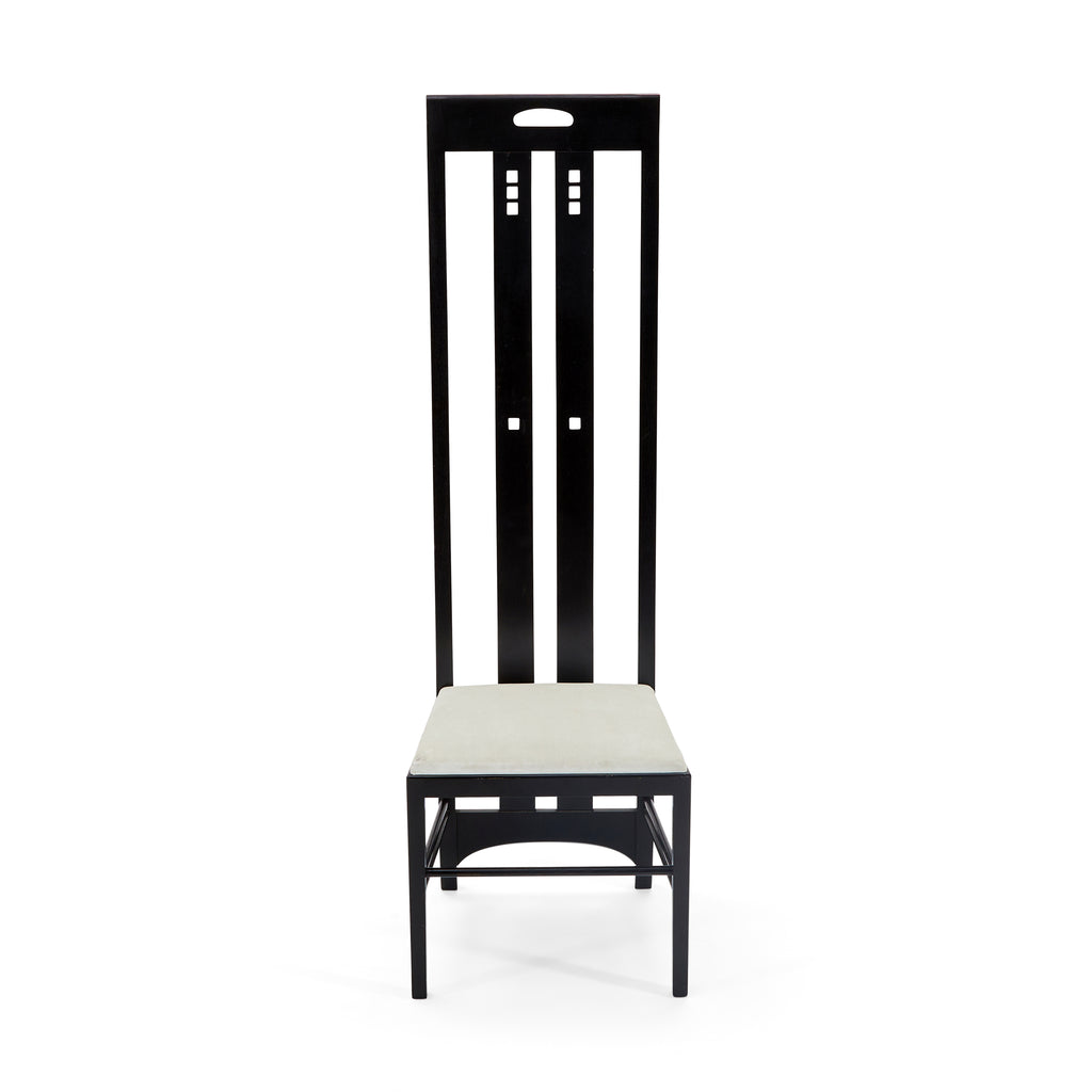 Black Wood High Back Chair