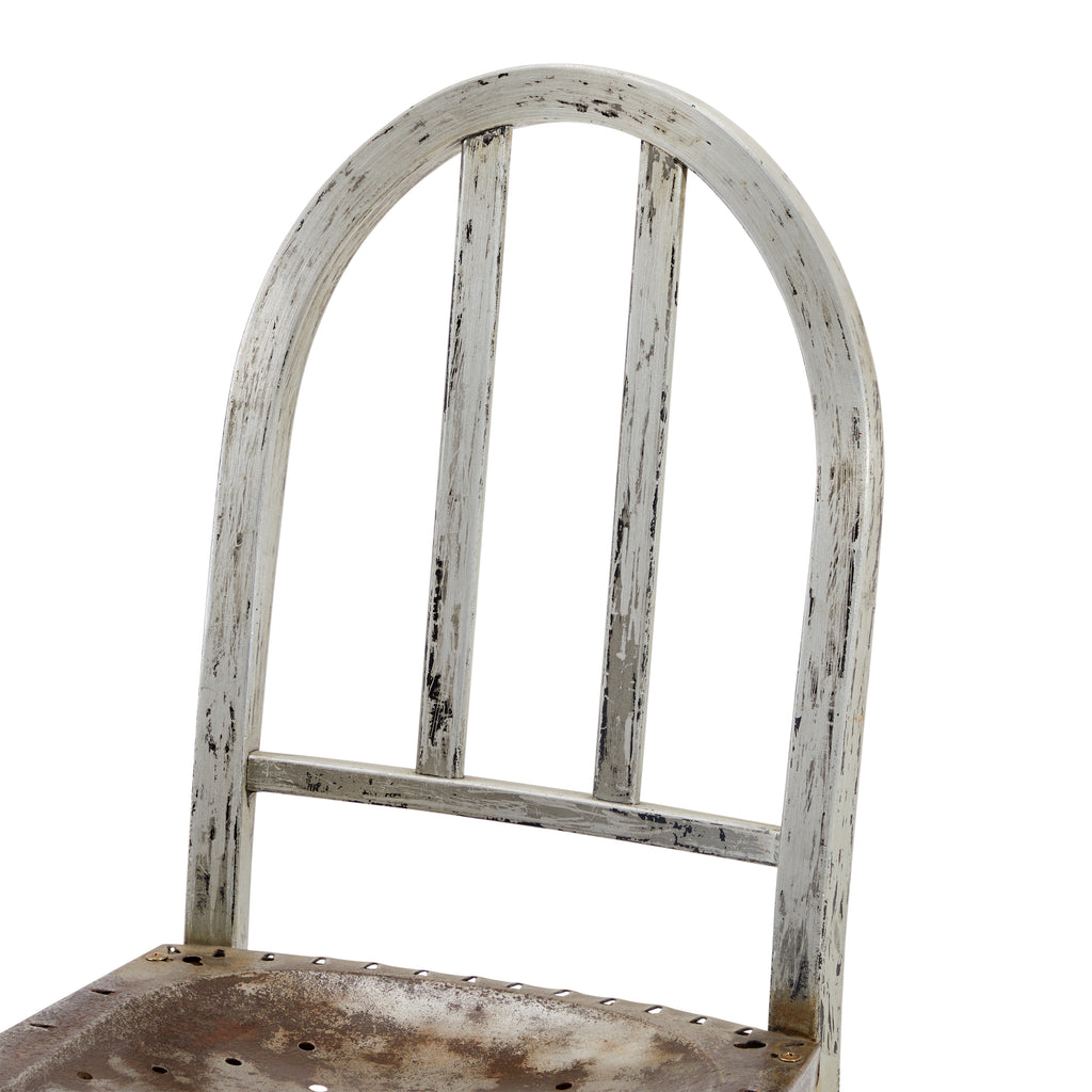 Silver Rusted Aluminum Side Chair