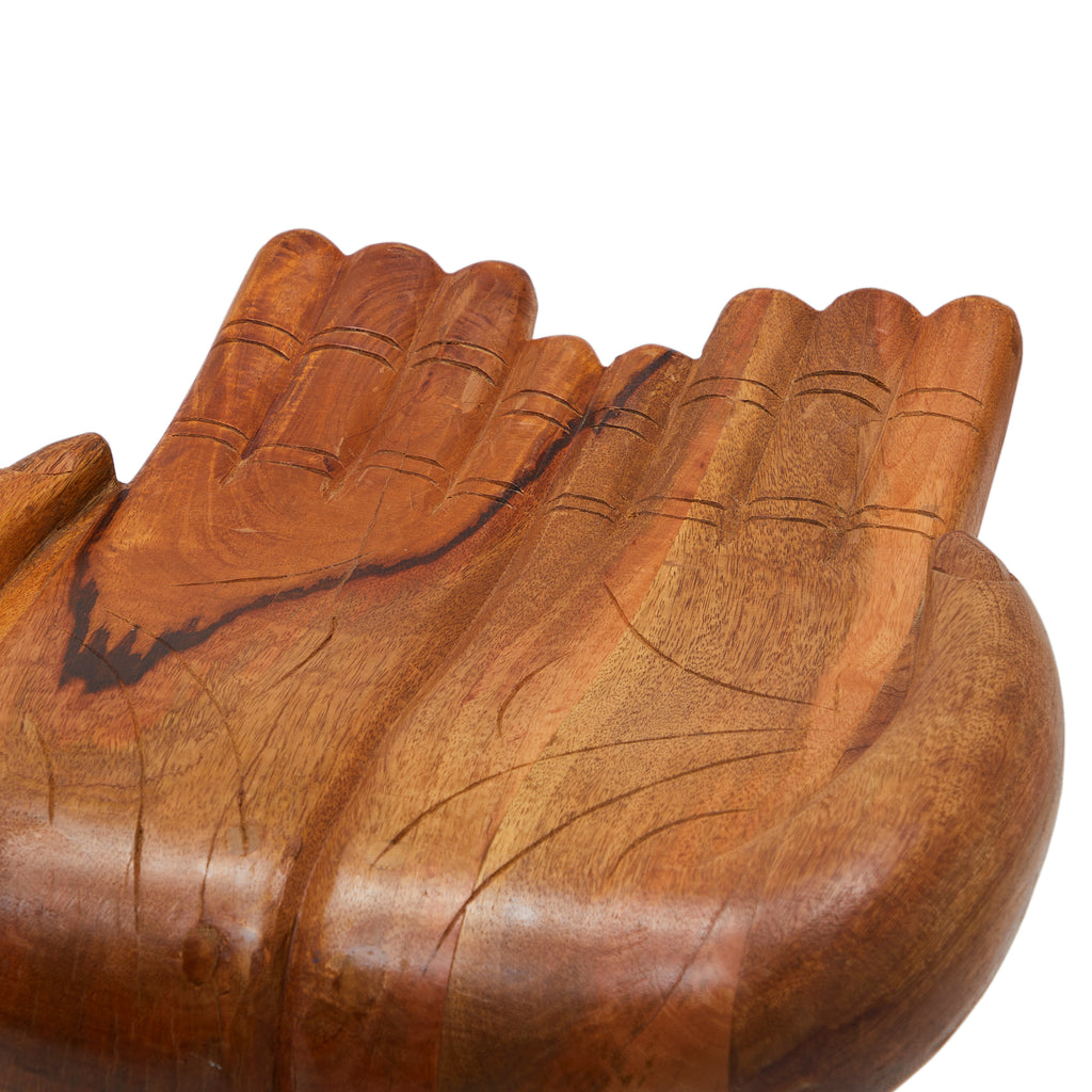 Wood Carved Hands Chair