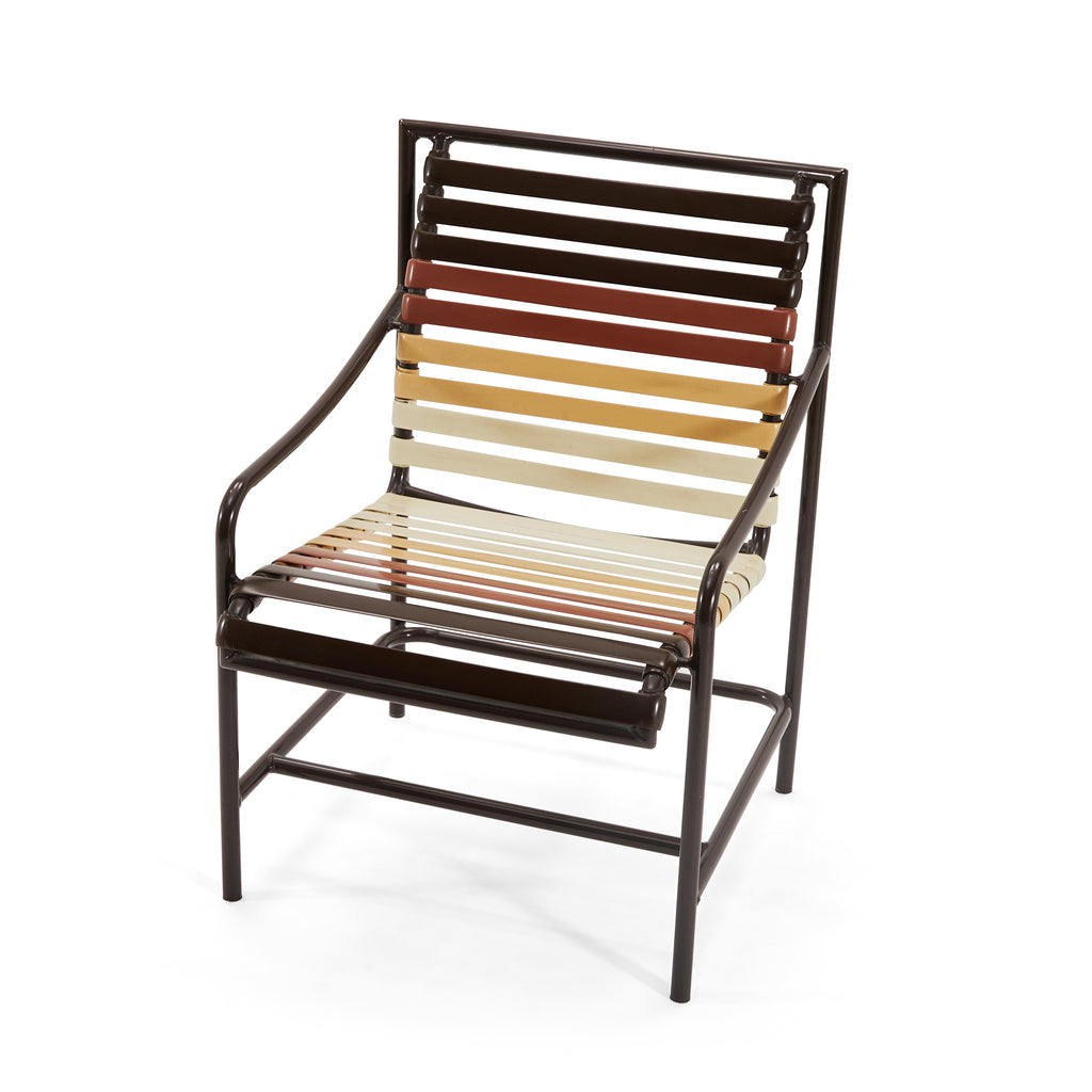 Brown Gradient Outdoor Dining Chair