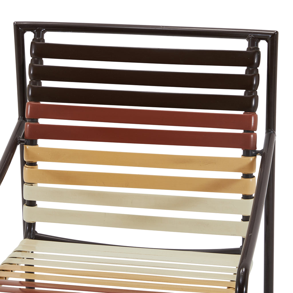 Brown Gradient Outdoor Dining Chair