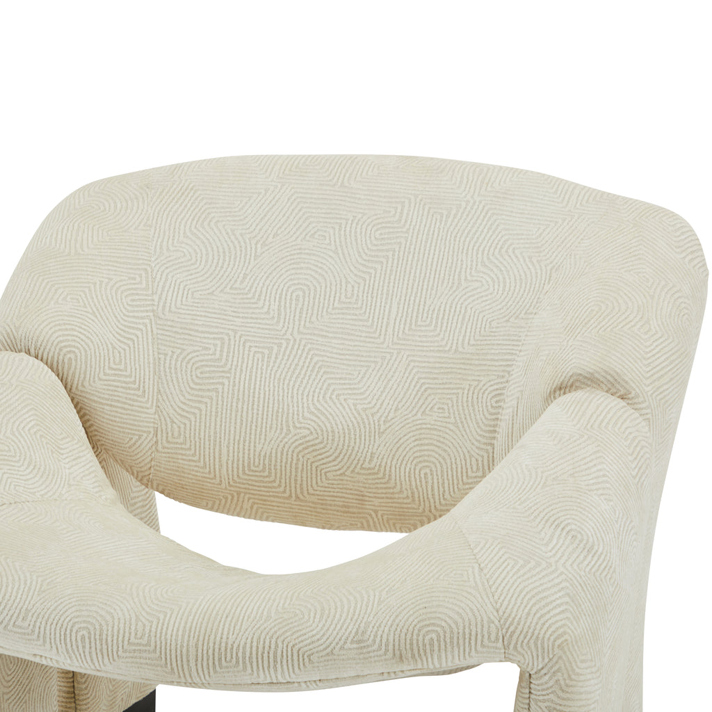 White Textured P. Paulin Lounge Chair