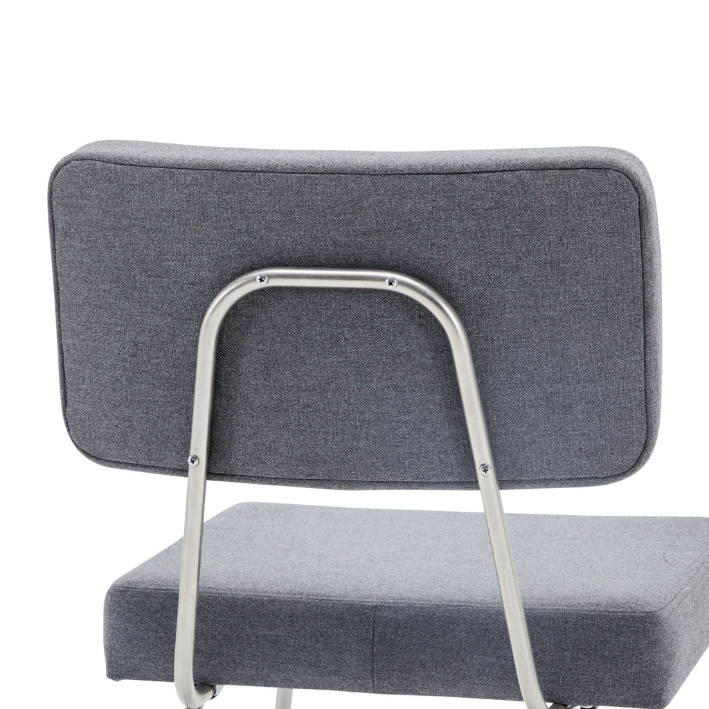 Grey Light Fabric Side Chair
