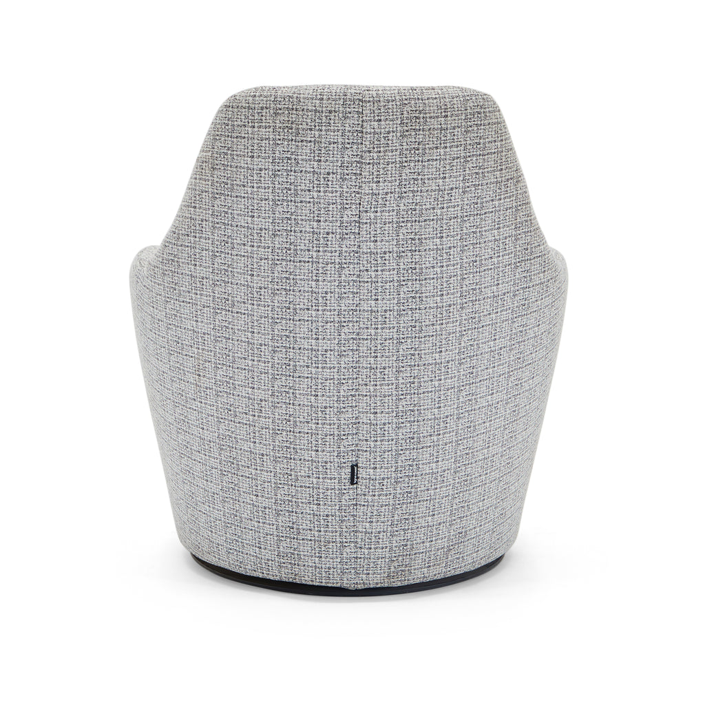 Grey Textured Fabric Modern Arm Chair