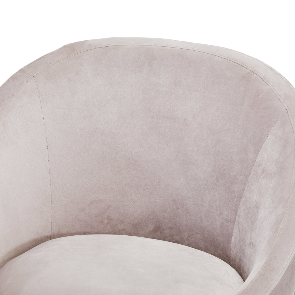 Light Grey Velvet Light Deco Lounge Chair