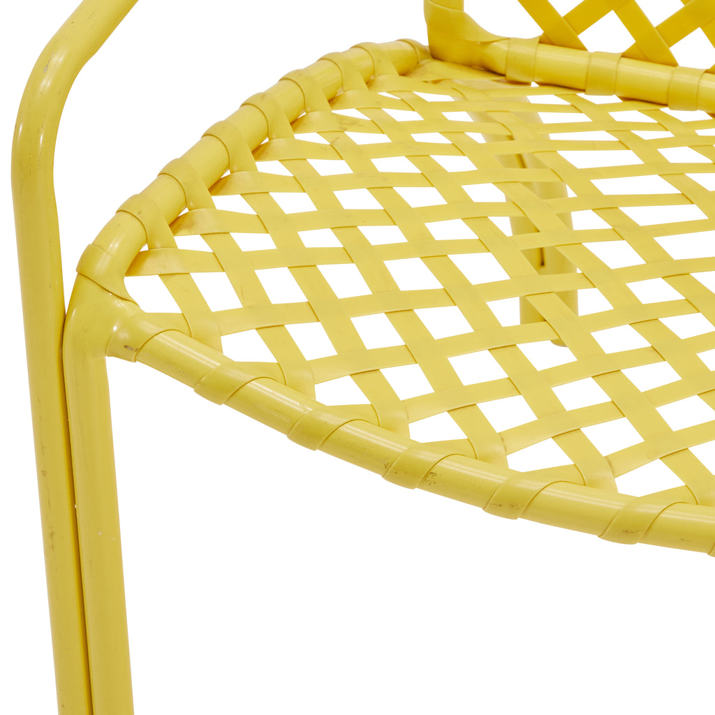 Yellow Cross Cord Outdoor Chair