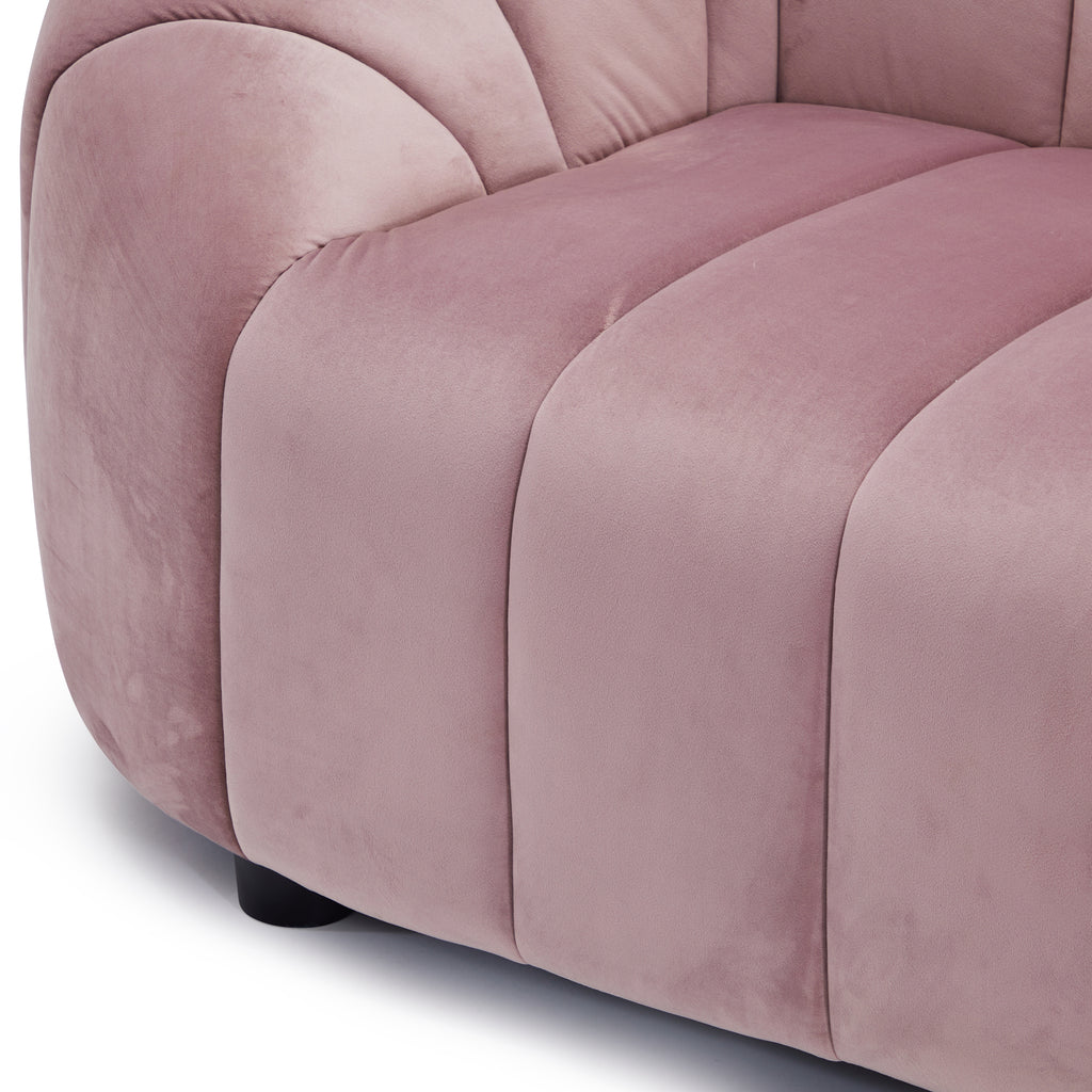 Pink Velvet Deco Sofa