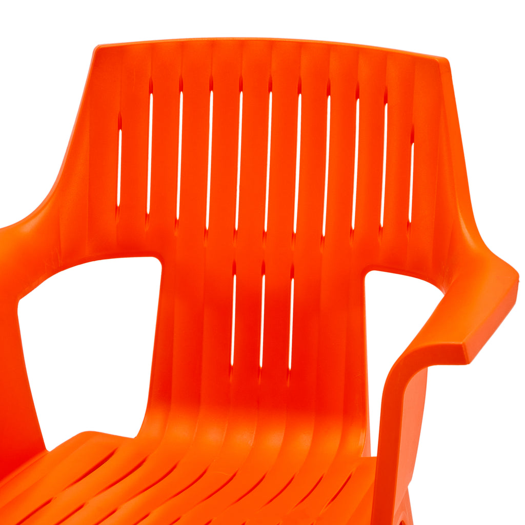 Orange Plastic Outdoor Chair