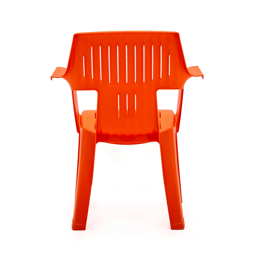 Orange Plastic Outdoor Chair