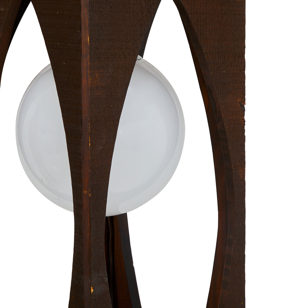 Wood Dark Modern Rectangular Floor Lamp