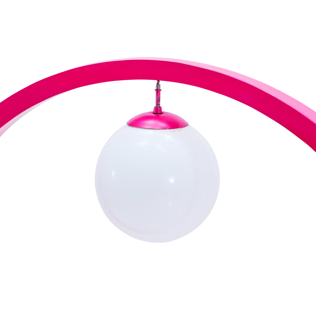 Pink Modern Hoop Floor Lamp