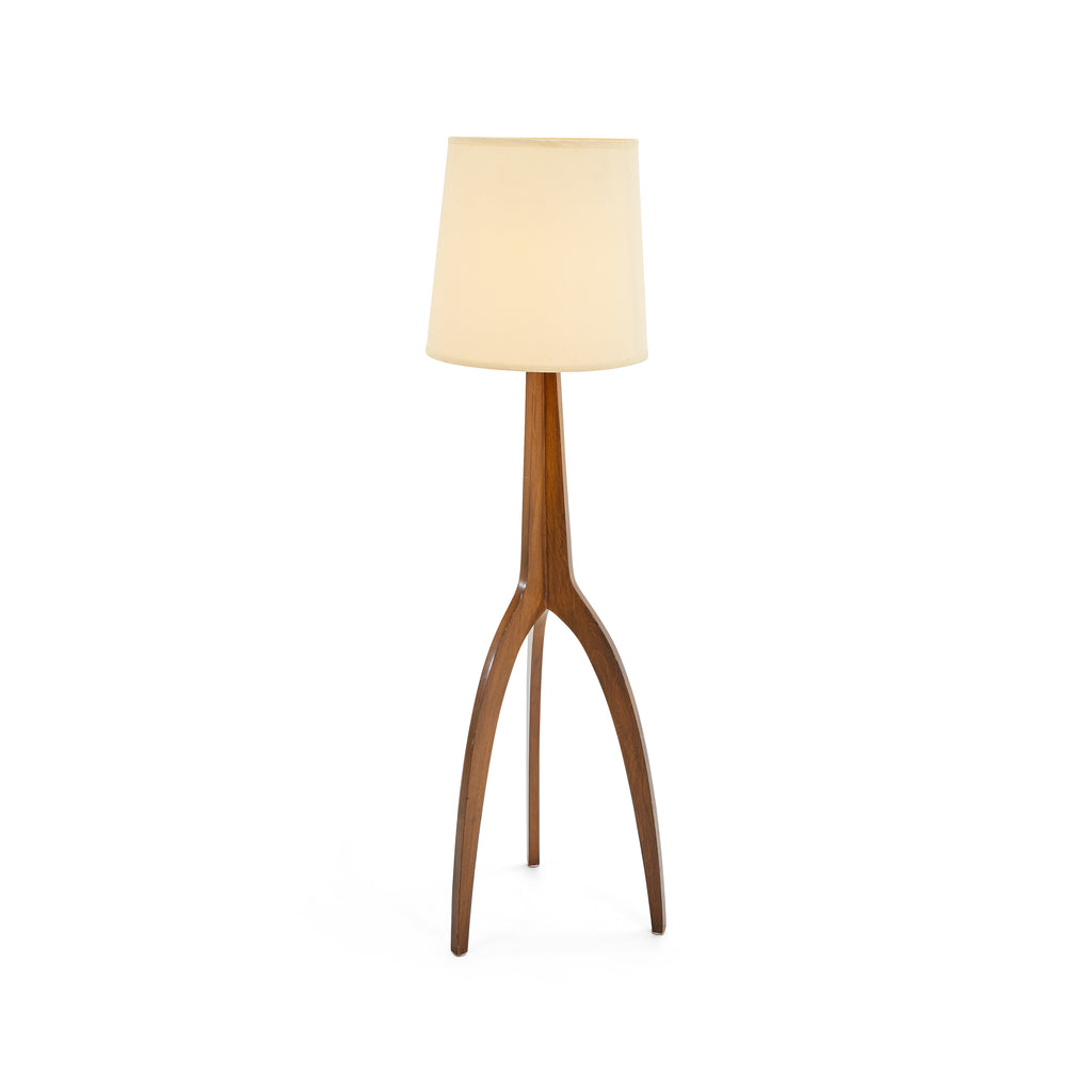 Wood Modern Tripod Floor Lamp