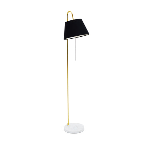 Gold & Marble Base Contemporary Floor Lamp