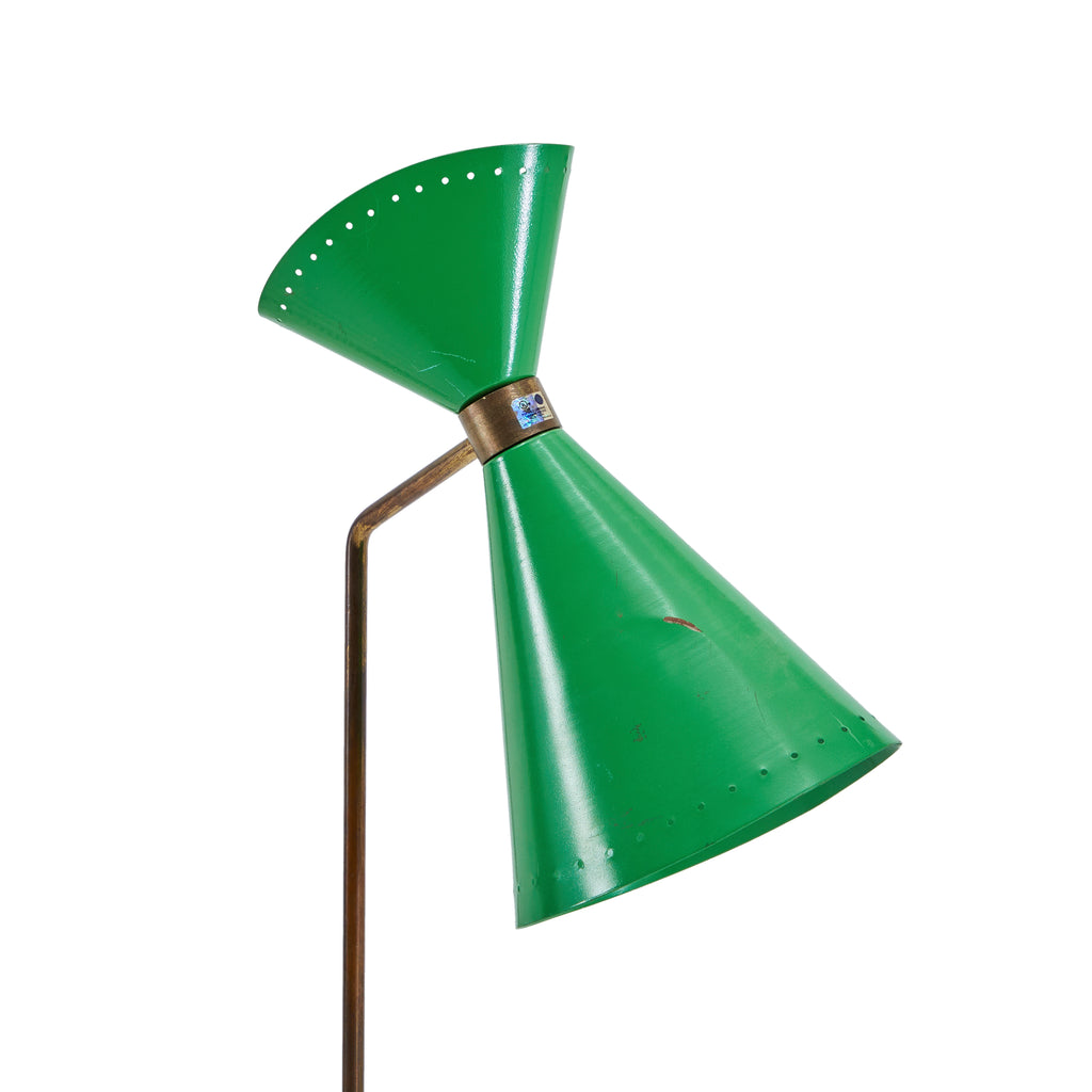 Green & Bronze Slanted Floor Lamp