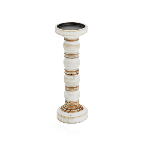 White Wood Column Pedestal