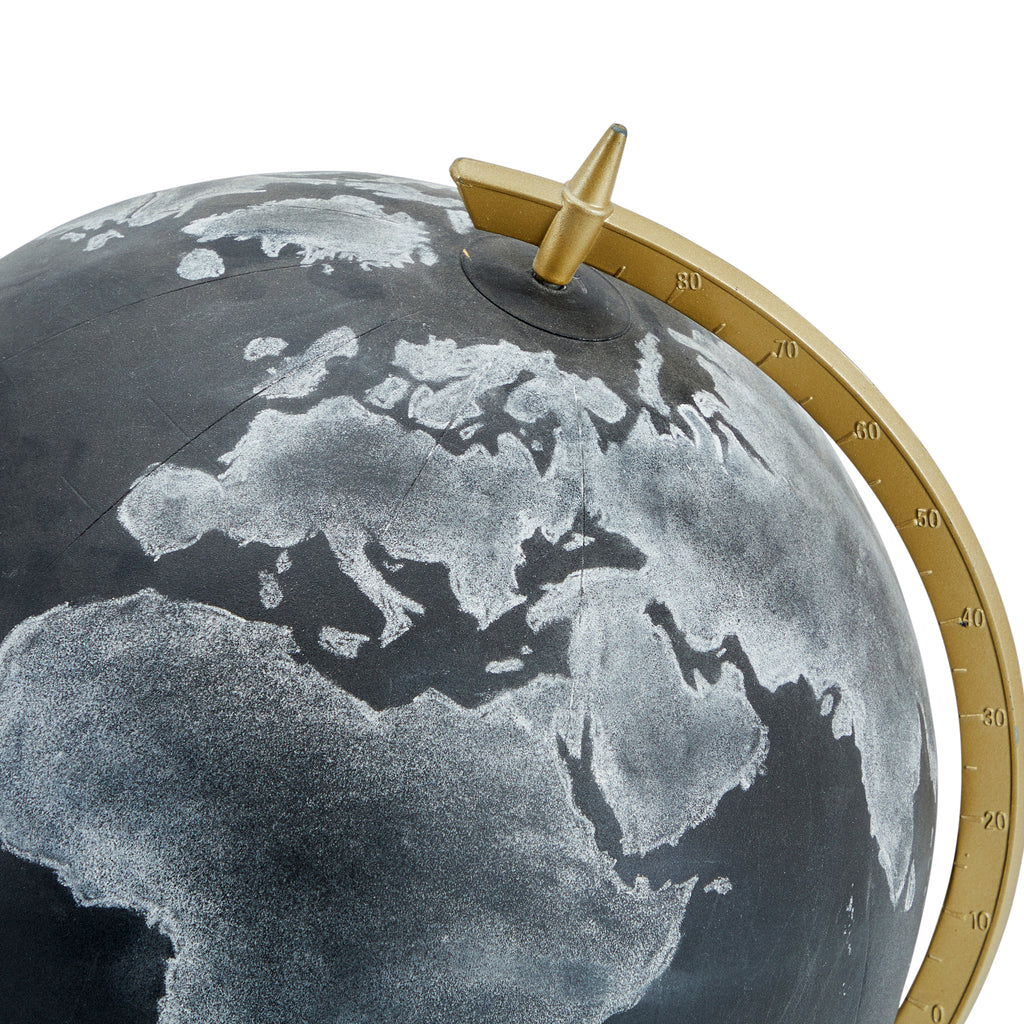 Black & Gold Chalkboard Globe