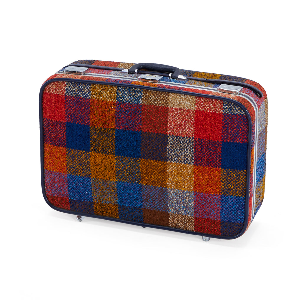 Blue & Red Plaid Skyway Suitcase Small
