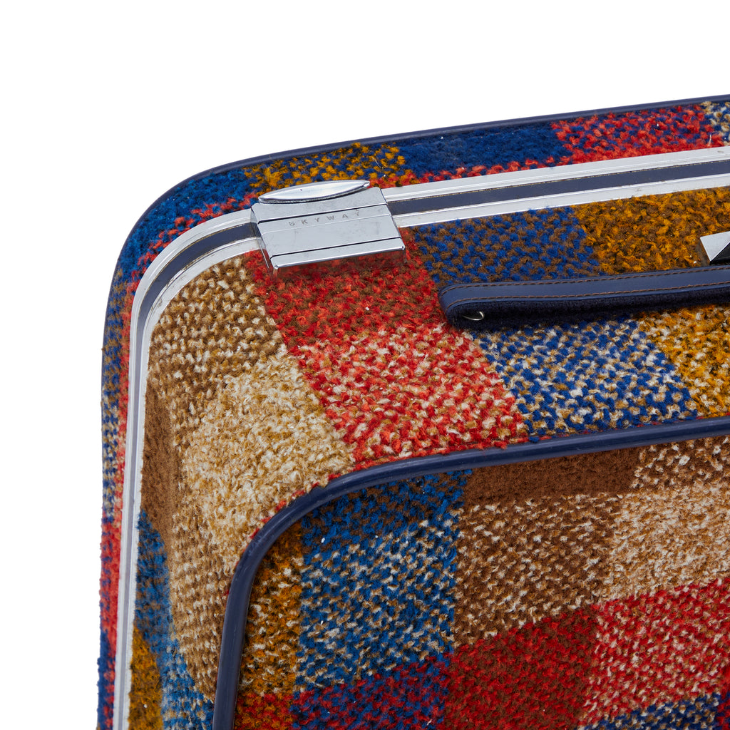Blue & Red Plaid Skyway Suitcase Medium
