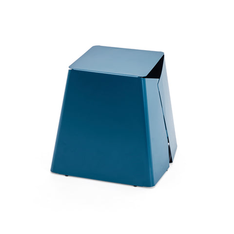Blue Metal Contemporary Side Table