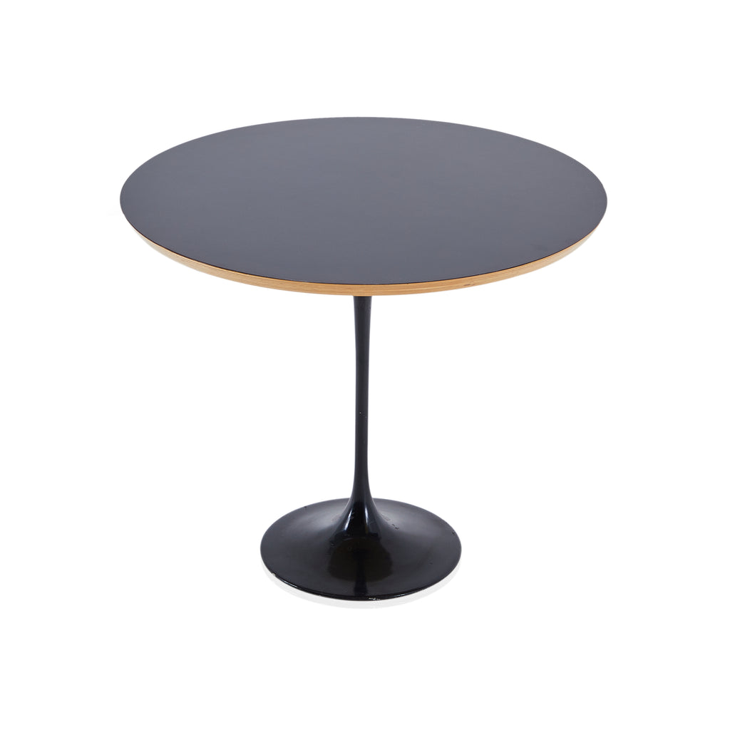 Black Modern Tulip Round Side Table