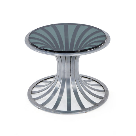 Silver Circle Deco Side Table