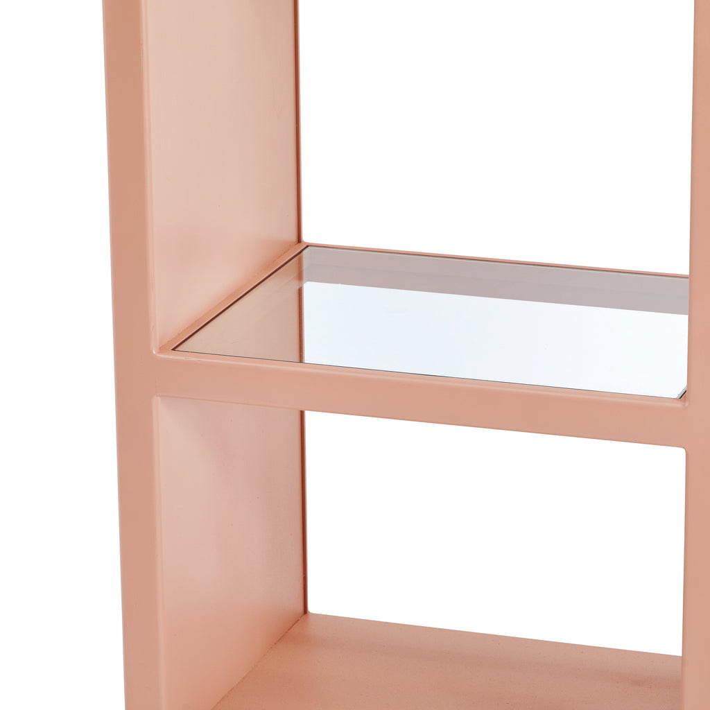 Pink & Glass Deco Narrow Shelves