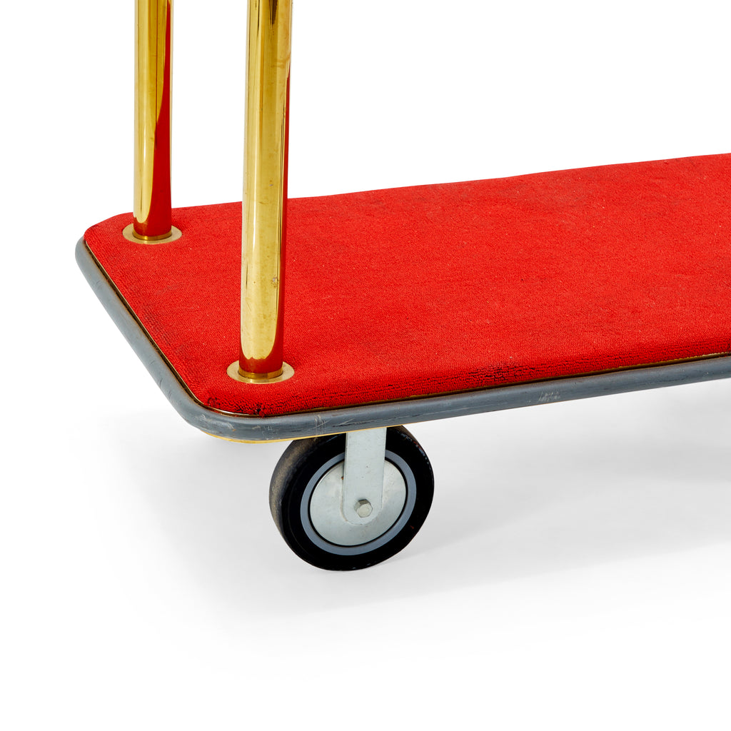 Gold & Red Hotel Luggage Cart