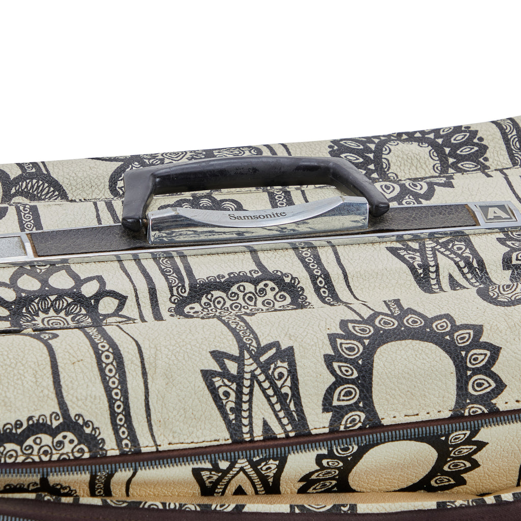 Black & White Flower Duffle Suitcase