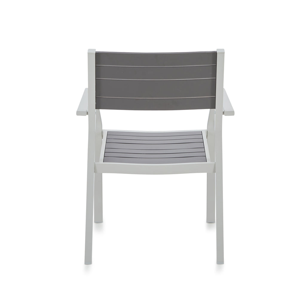Silver & Grey Contemporary Outdoor Arm Chair
