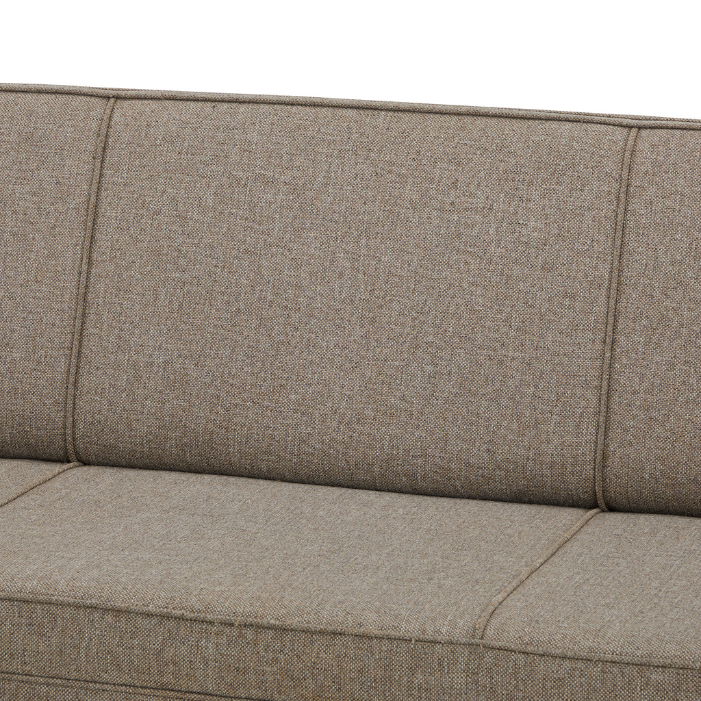 Grey Mid-Century Modern Curved Arm Sofa