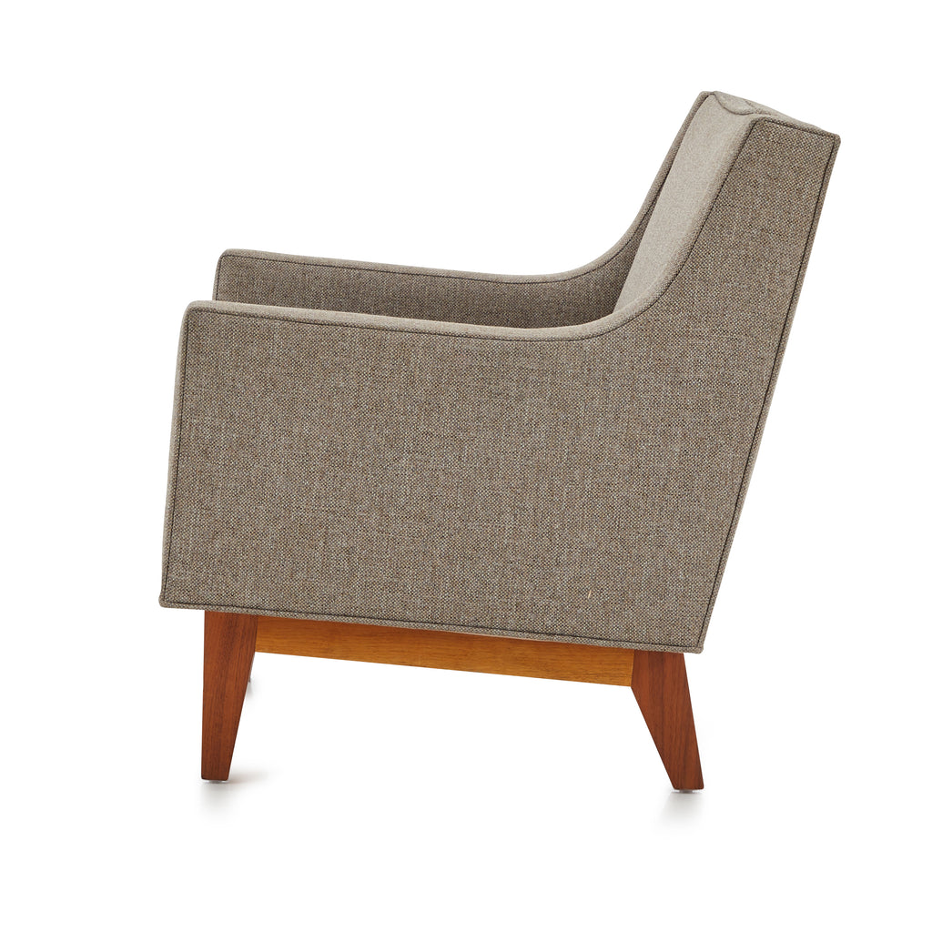 Grey Modern Slanted Low Arm Chair