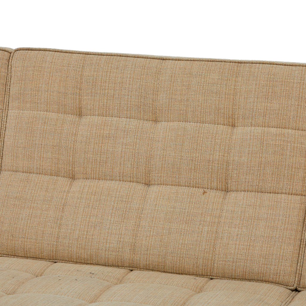 Tan Split Rail Modern Arm Sofa