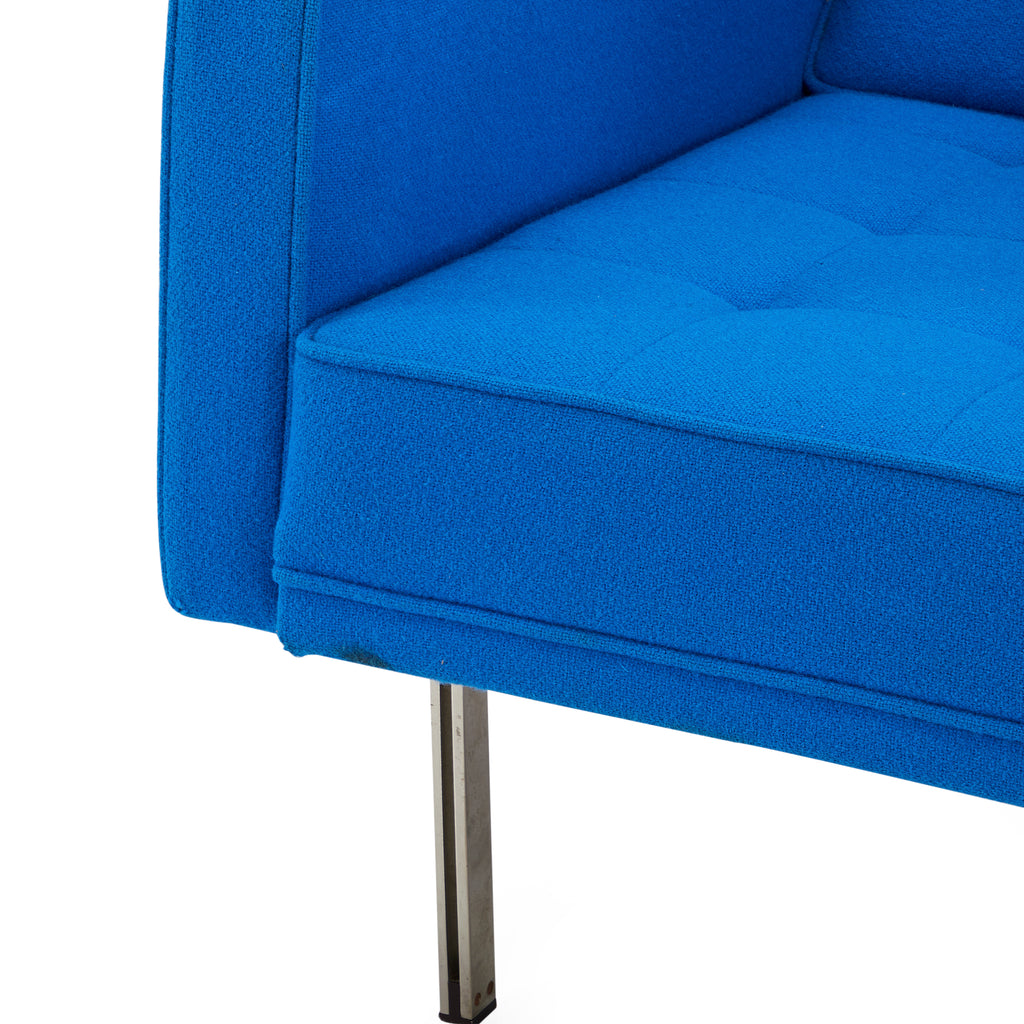Blue Split Rail Modern Lounge Chair
