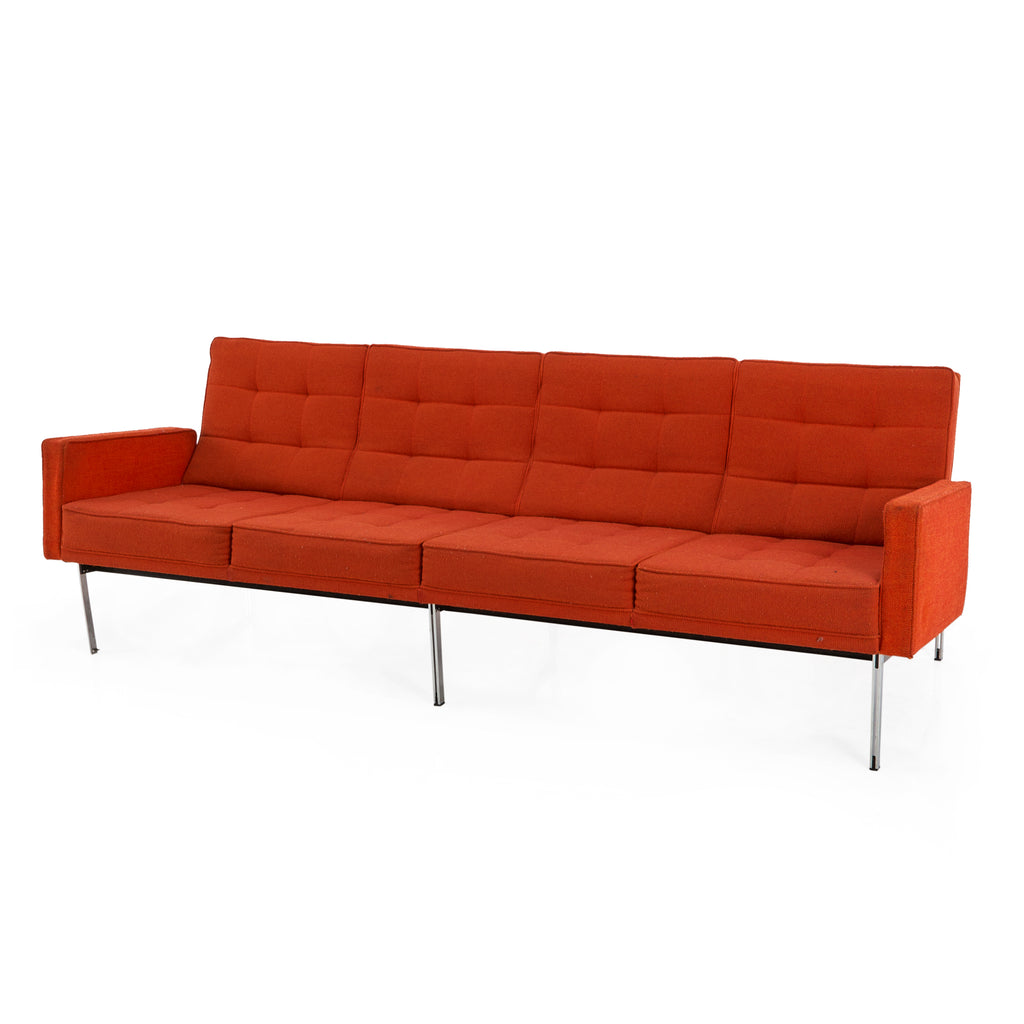 Orange Split Rail Long Modern Sofa