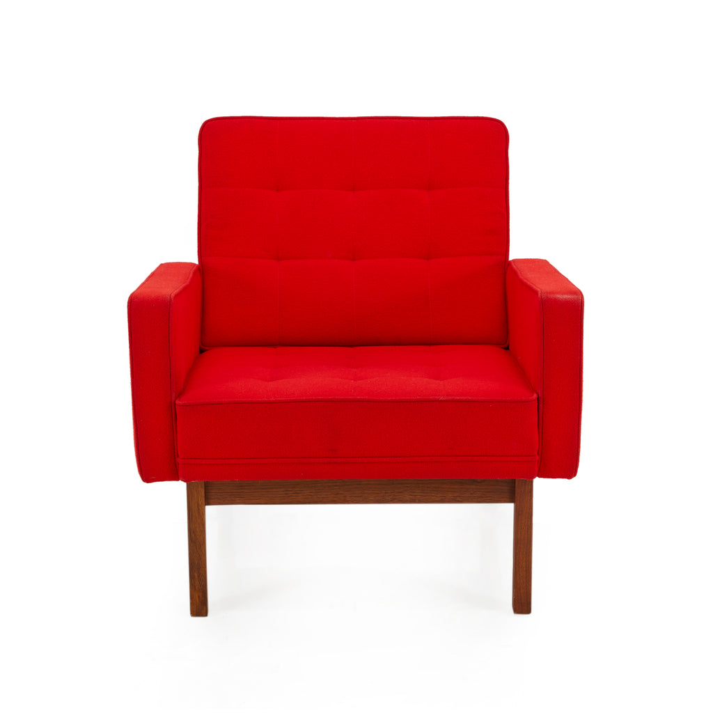 Red Split Rail Modern Lounge Chair