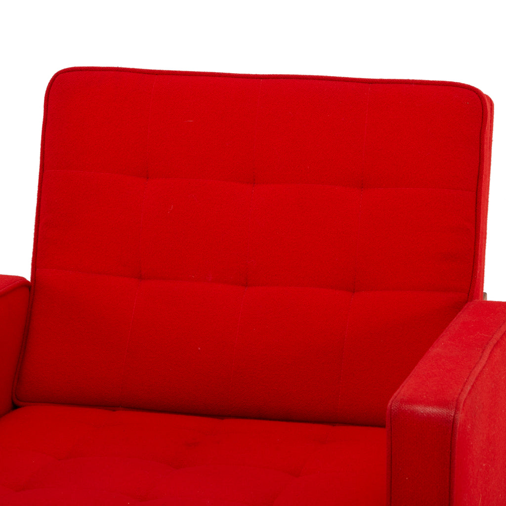 Red Split Rail Modern Lounge Chair